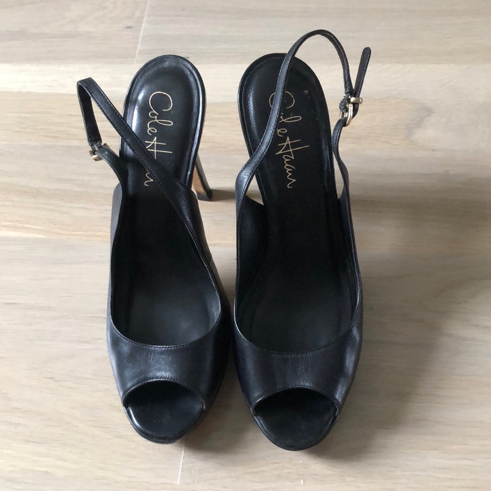 Cole Haan Black Slingback Pumps (6.5)